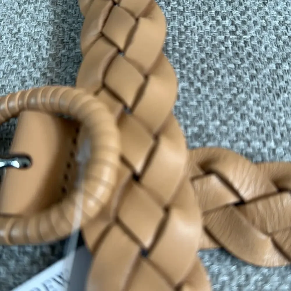 J. Crew medium brown Braided leather belt